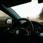 Blick aus Auto heraus in die Natur